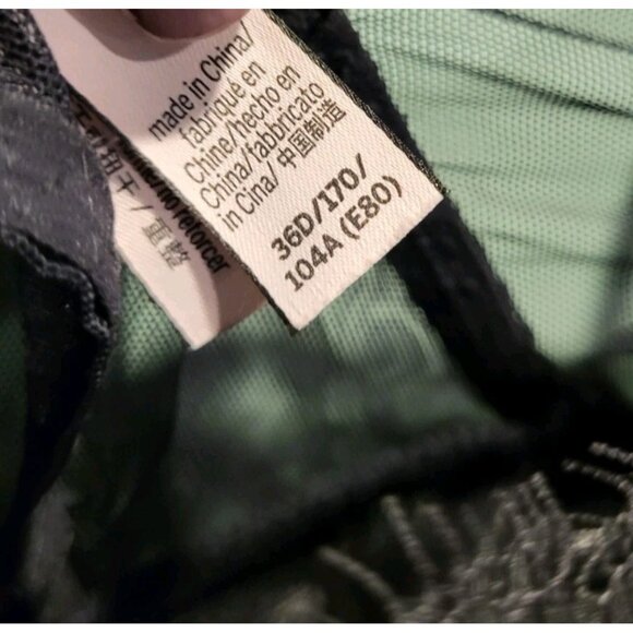 Victoria Secret Black Sheer Long Sleeve Bodysuit Sexy Goth Sz 36d - Picture 10 of 12